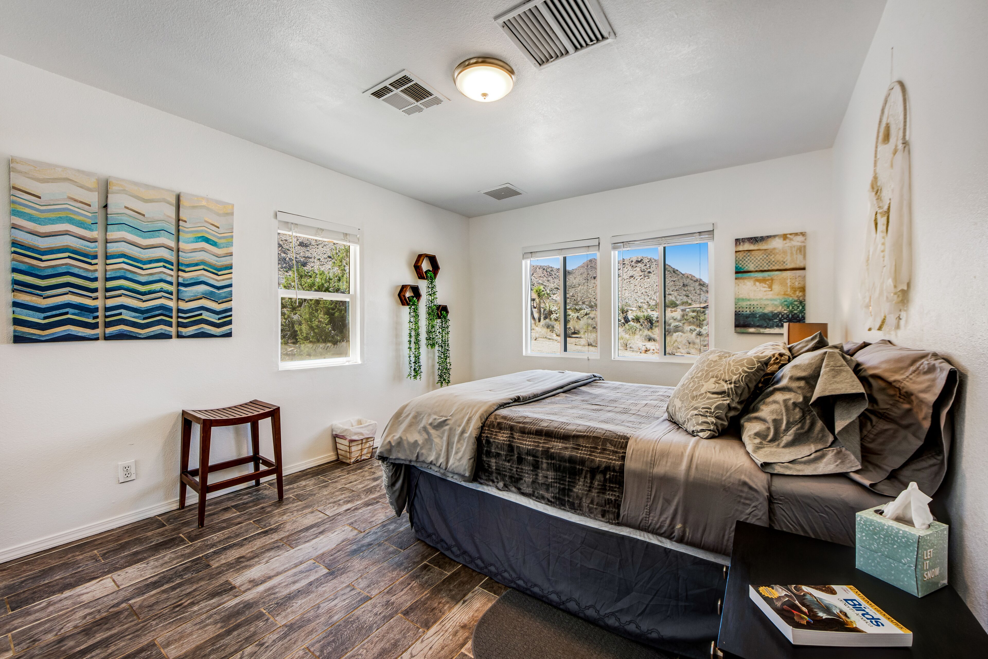 Dog-friendly desert oasis with mountain views, private cowboy pool, WiFi, & AC