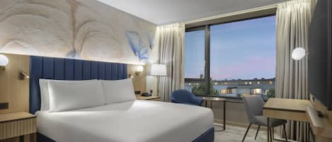 King Guest Room with View | Premium bedding, memory foam beds, minibar, in-room safe
