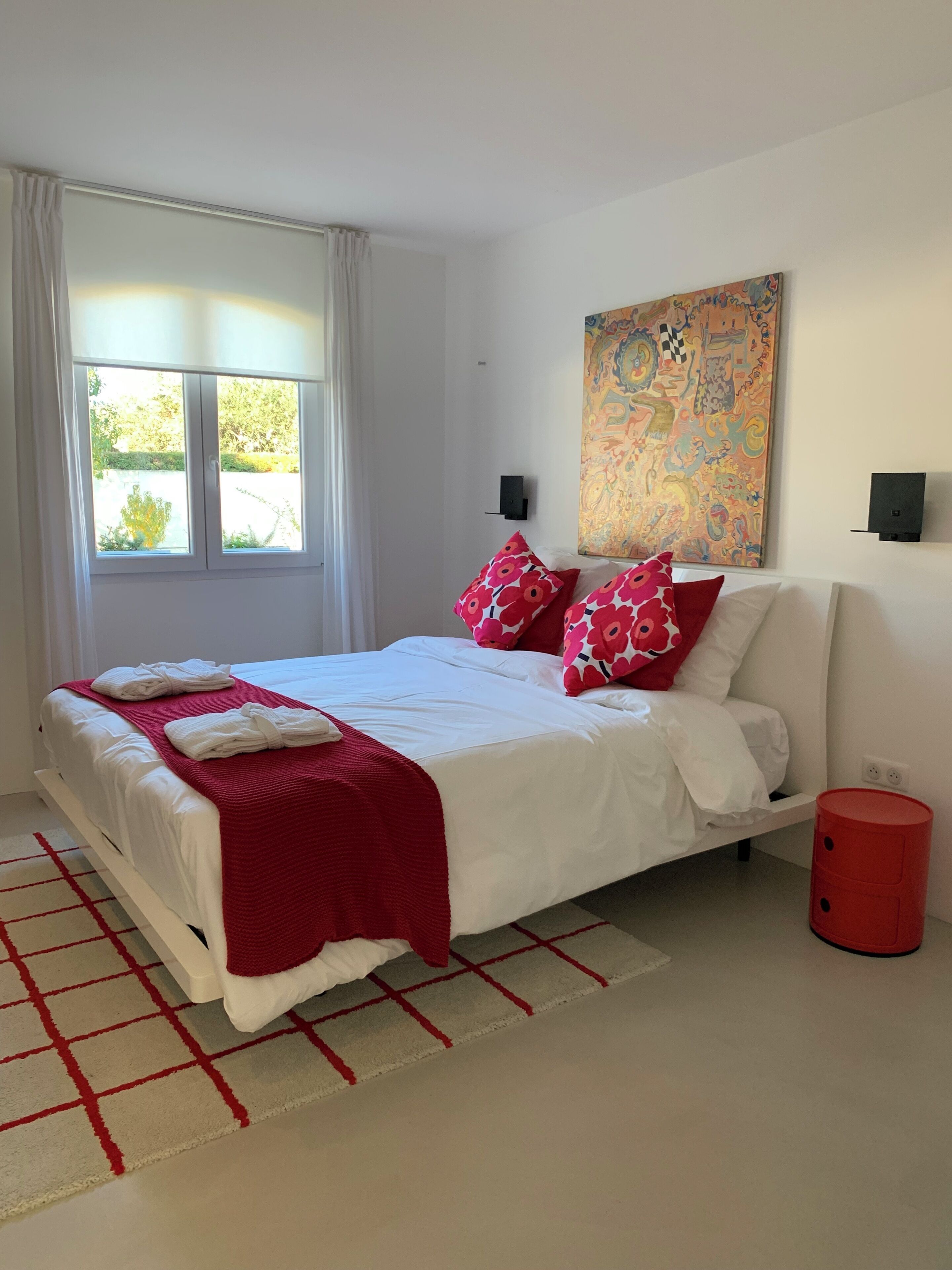 Chambre Double Design, 1 grand lit, terrasse, côté jardin | Draps en coton égyptien, literie de qualité supérieure, surmatelas