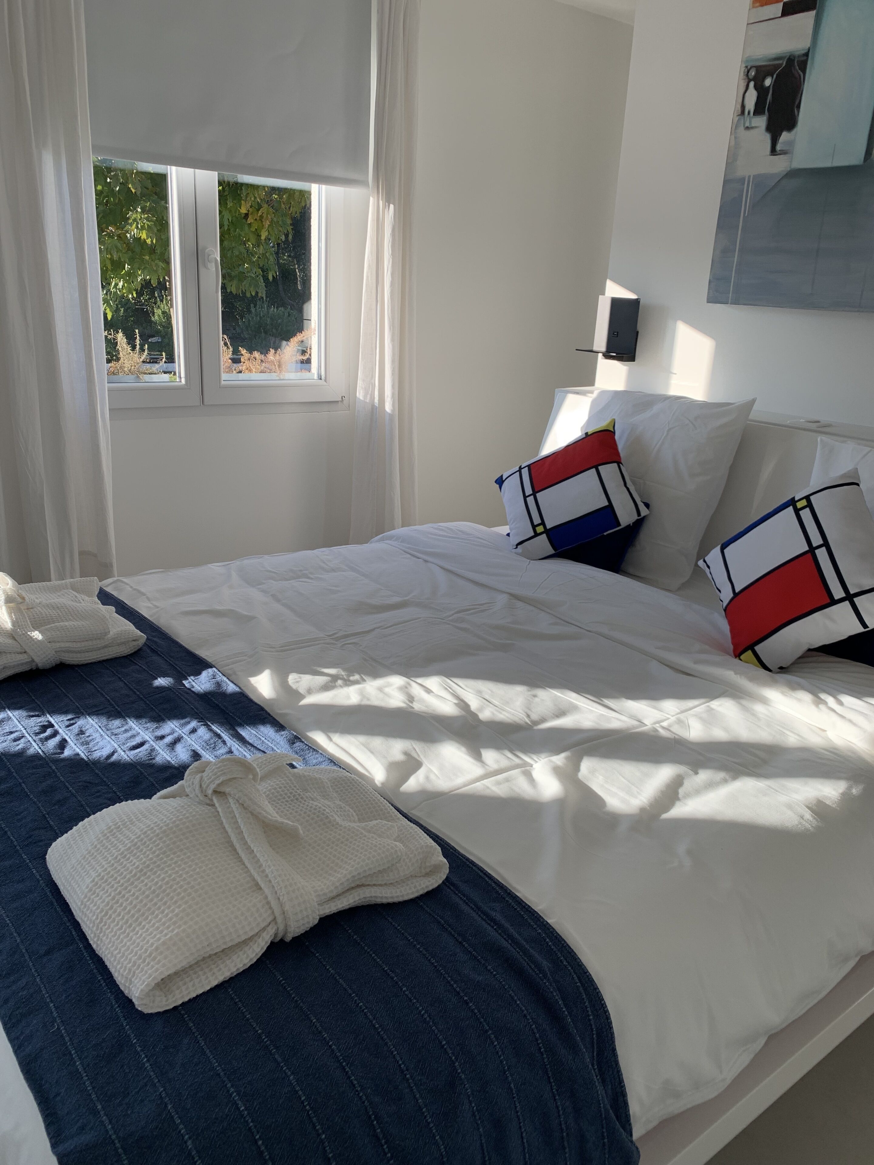 Design Double Room, 1 Queen Bed, Terrace, Garden Area | Egyptian cotton sheets, premium bedding, pillowtop beds