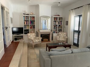 Smart TV, fireplace, printers