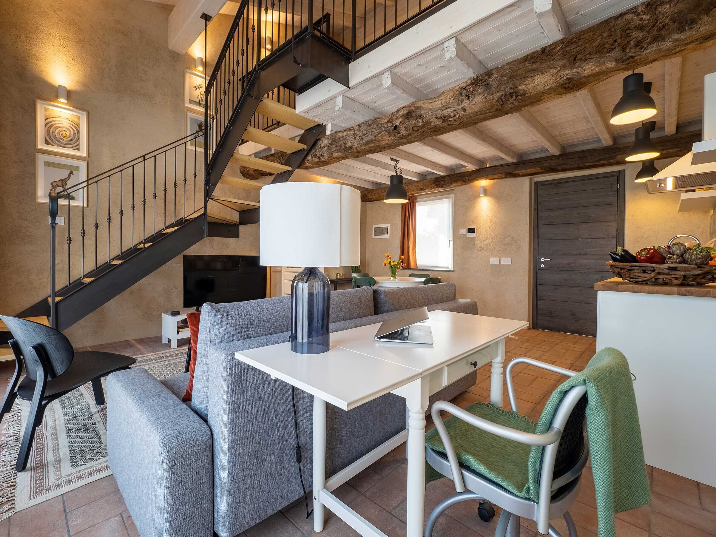 One Bedroom Loft Style Apartment in Restored Farmhouse