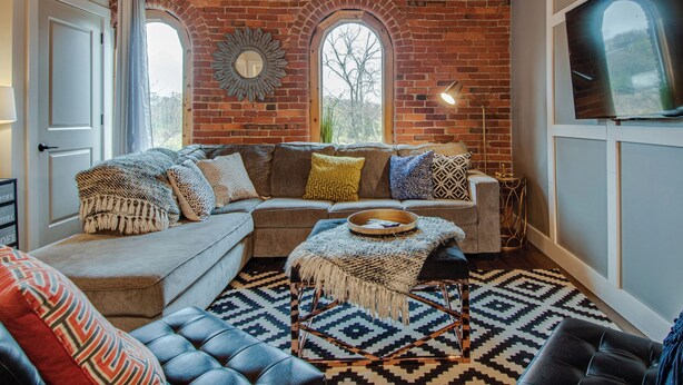 Ferienhaus, Mehrere Betten, Küche | Wohnzimmer | 40-Zoll-Fernseher mit Digitalempfang
