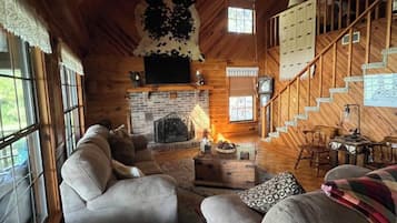 TV connectée, cheminée