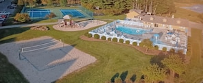 Outdoor pool, a heated pool