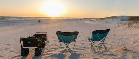 Beach nearby, beach towels