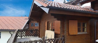 Alpine hut with a terrace and views