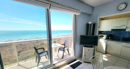 Charmant studio avec balcon, animaux acceptés, parking privé, proche plage et commerces