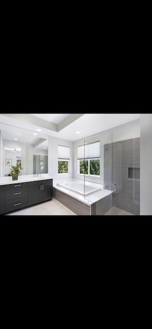 Combined shower/tub