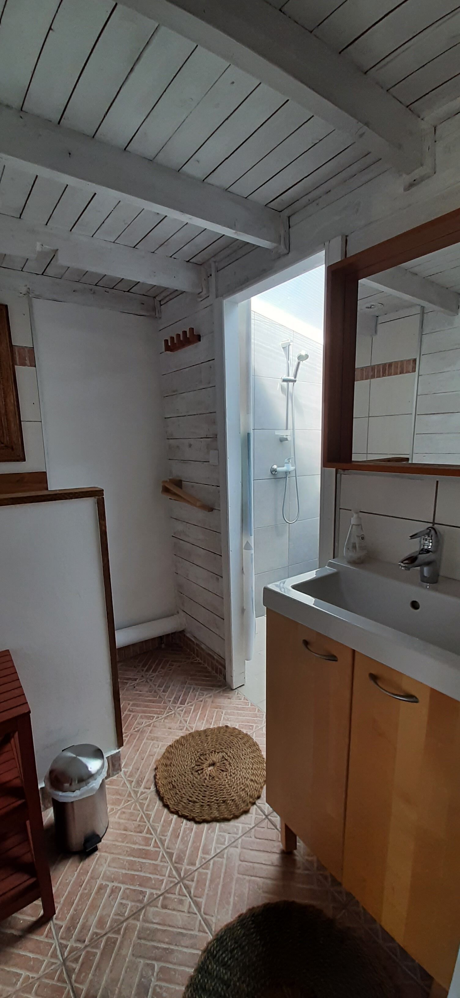 Douche, papier toilette