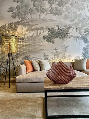 Basic Loft, Multiple Beds | Living room - Luxury 2BR Private Loft Canggu w/ Staff (Canggu)