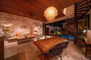 Basic Loft, Multiple Beds | Living room - Luxury 2BR Private Loft Canggu w/ Staff (Canggu)