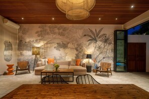 Basic Loft, Multiple Beds | Living room - Luxury 2BR Private Loft Canggu w/ Staff (Canggu)