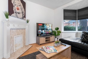 50-inch TV with cable channels