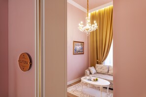 Executive Suite, Balcony | Living area | 42-inch Smart TV with satellite channels, TV, tablet - Via Villa Iliotti (Rhodes)