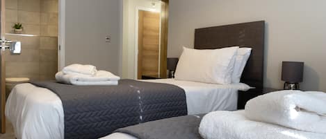 2 bedrooms, desk, iron/ironing board, travel crib