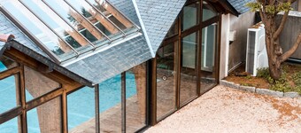 SEA VIEW DUPLEX with balcony and heated swimming pool