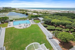 Pool - Stylish Coastal Condo Steps from Private Beach Boardwalks and Pools (Watersound)