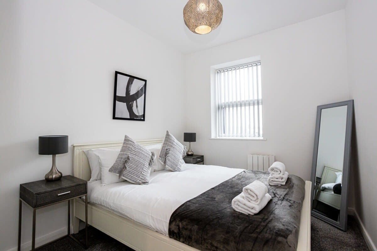 1 soverom, strykejern/-brett, wi-fi og sengetøy