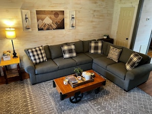 Smart TV, fireplace, video games