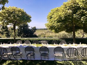 Außenbereich für Bankette