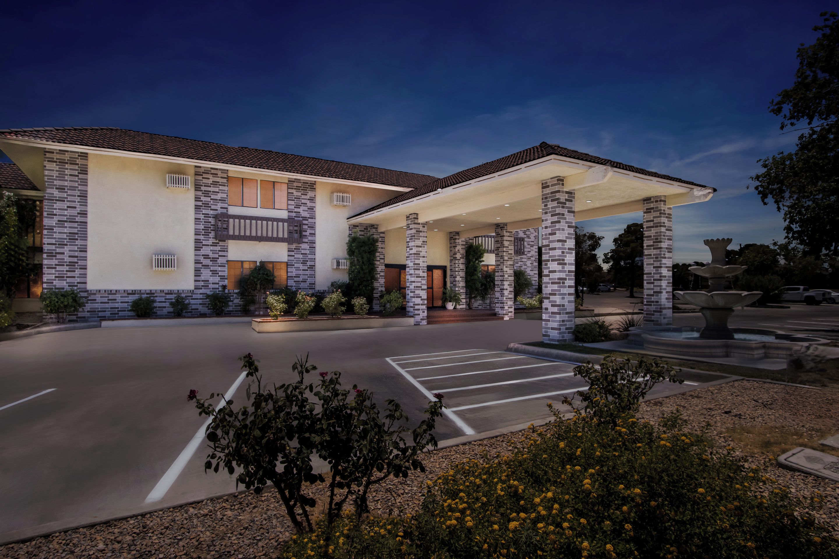 Front of property - evening/night