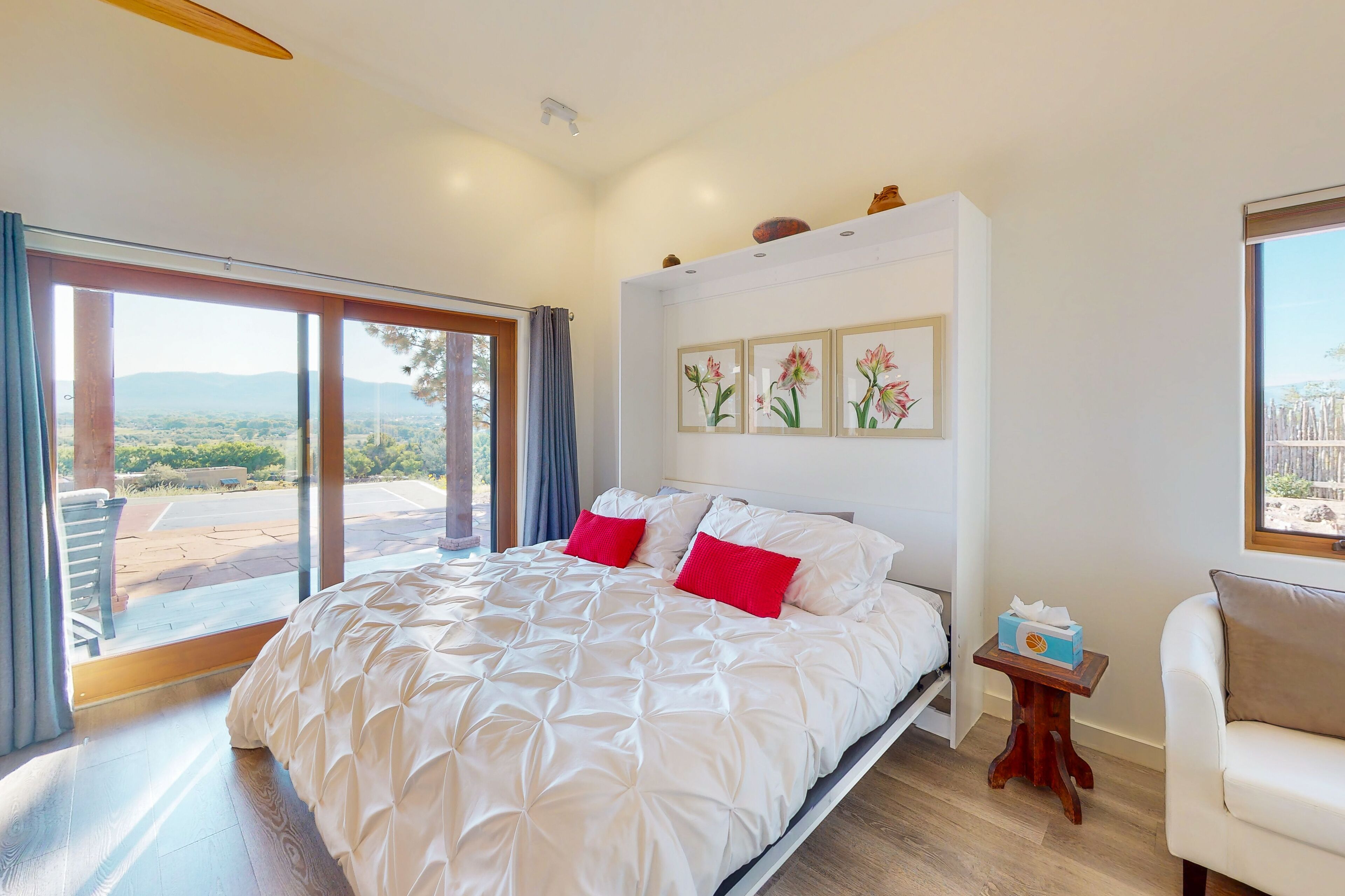 Mountain-view casita with hot tub, pickeball court, walking labyrinth & orchard