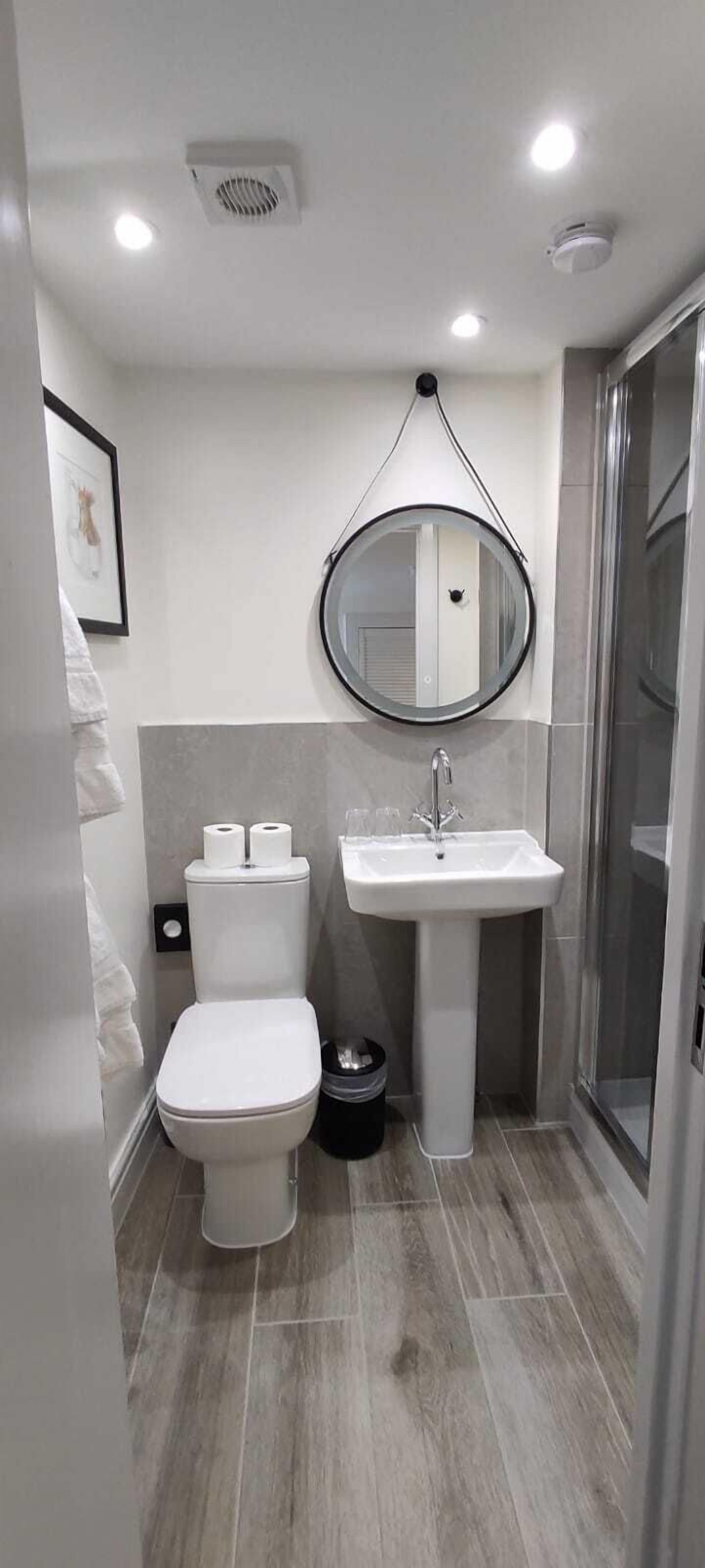 free toiletries, hair dryer, towels