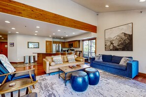 Televisión, chimenea, videojuegos y reproductor de DVD 