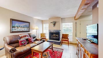 Télévision, cheminée