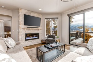 TV, fireplace, DVD player