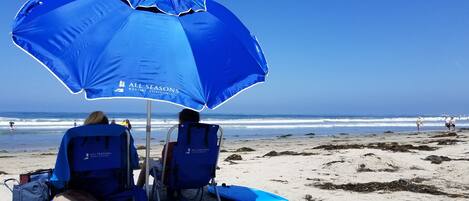 En la playa