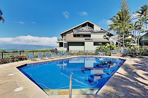 Oceanfront All-Suite Escape with AC & Pool | Steps to Sand | Walk to Dining