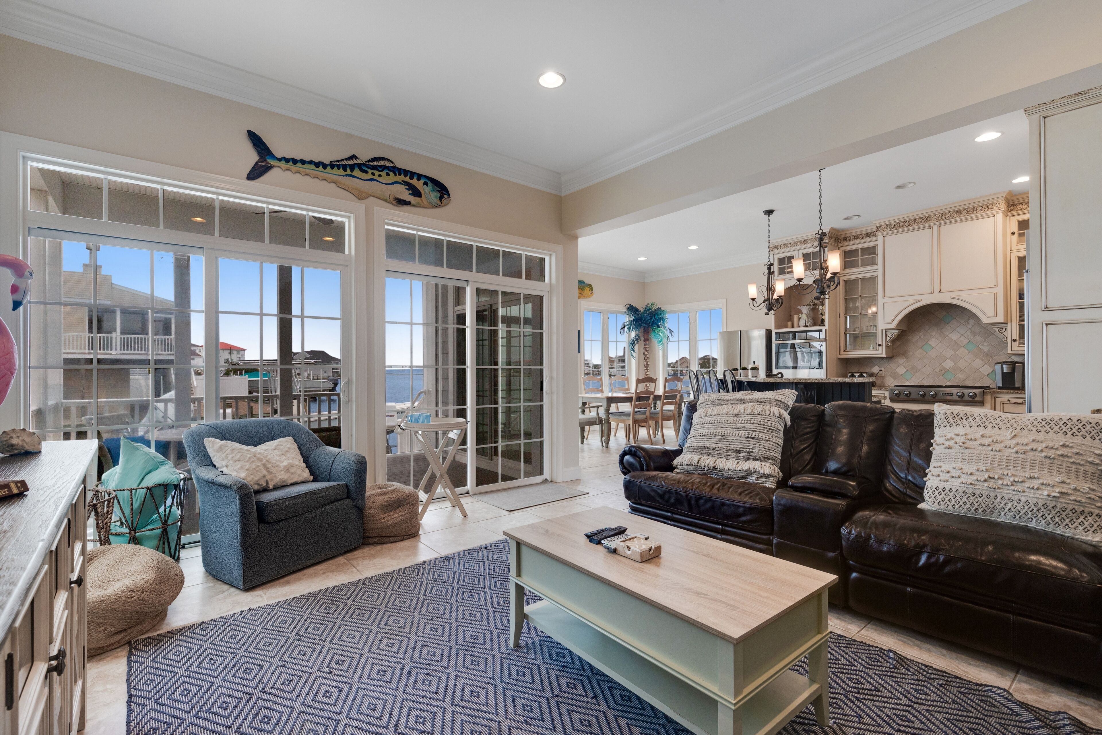 West Fenwick waterfront dream with stunning rooftop deck views, dock & firepit