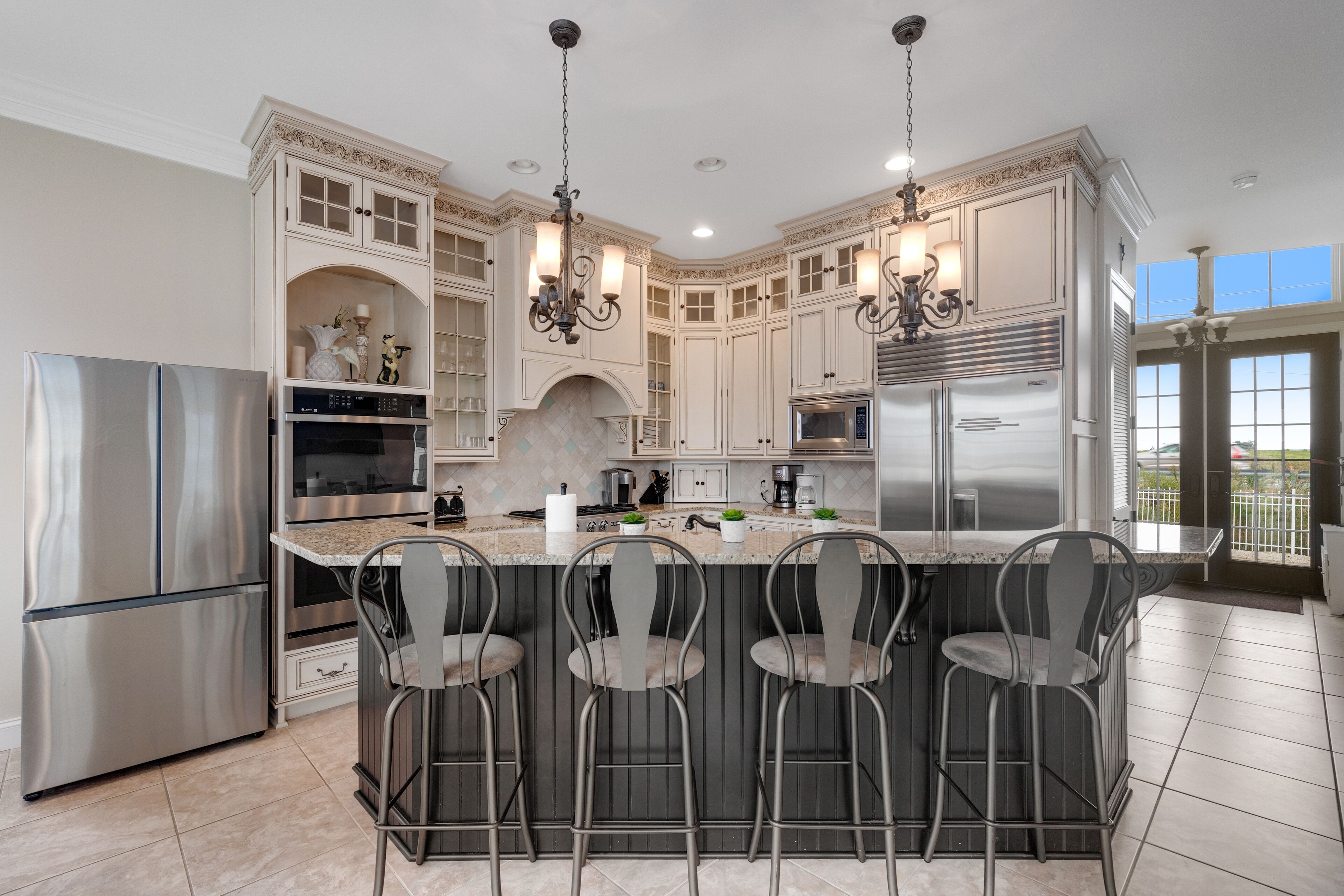 West Fenwick waterfront dream with stunning rooftop deck views, dock & firepit