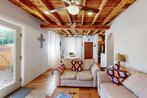 TV, DVD player, books