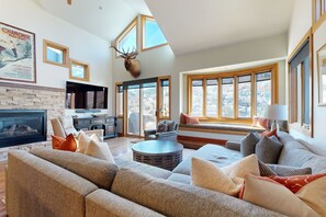 Fernseher, Kamin, DVD-Player