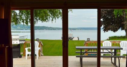 Remodeled, waterfront home on Portage Lake with dock & firepit - 2 dogs OK