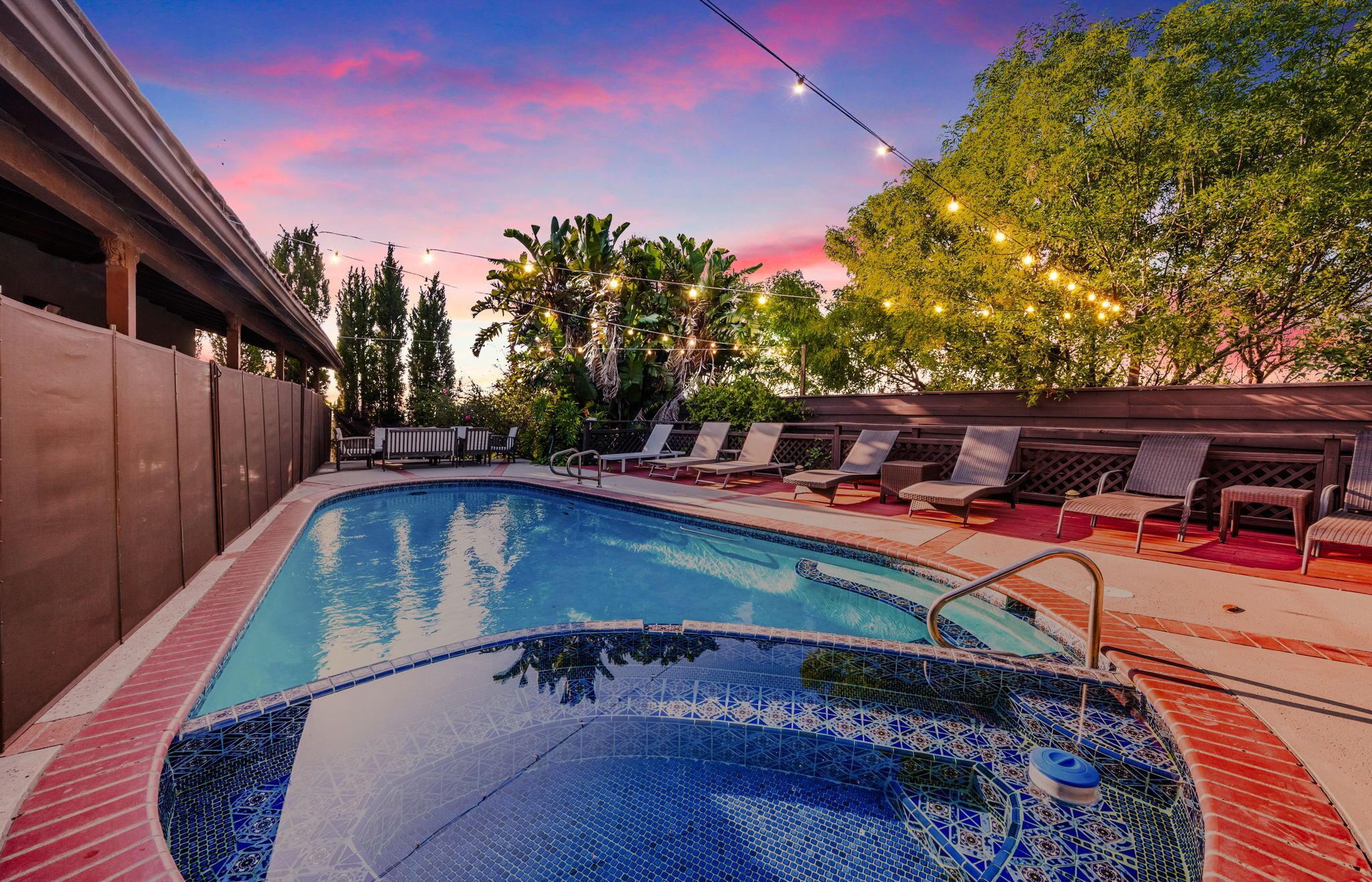 Piscine extérieure, piscine chauffée