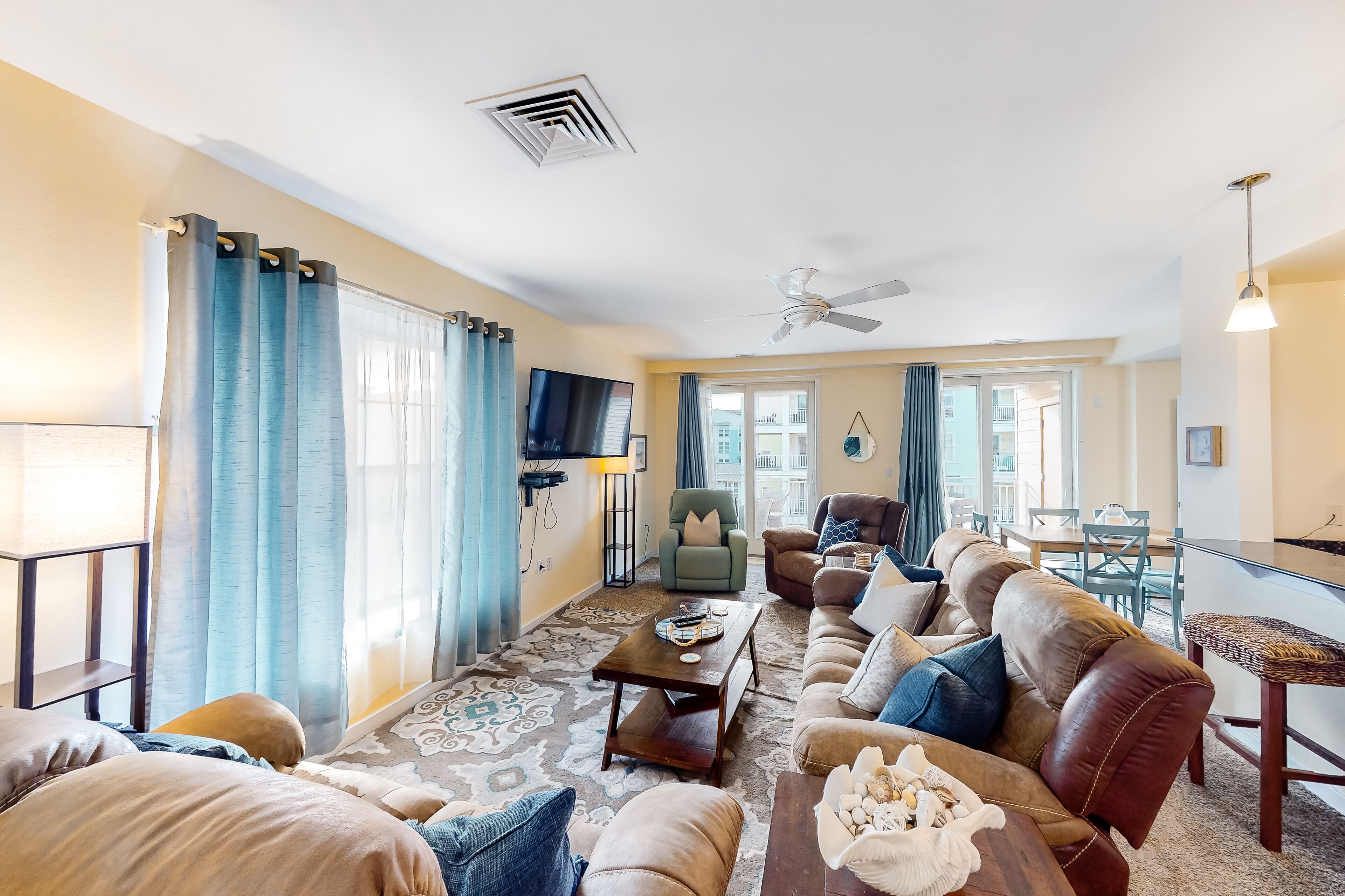 Comfortably furnished condo with glimpses of Back Bay, on-site pool & gym