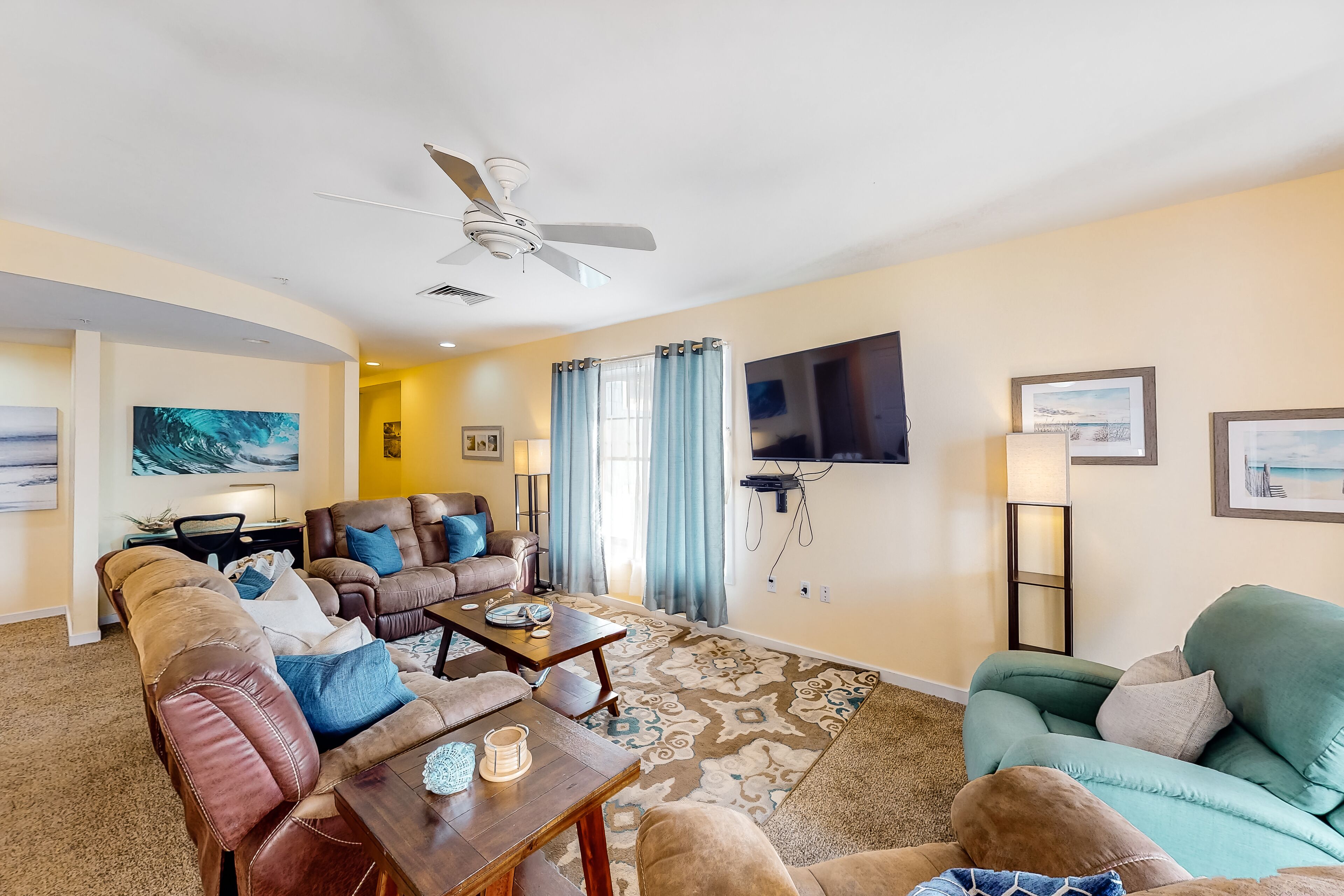 Comfortably furnished condo with glimpses of Back Bay, on-site pool & gym