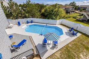 Pool - Bright and comfortable home steps from beach w/private pool, WiFi, & central AC (Virginia Beach)