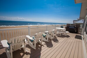 Property grounds - Oceanfront home with pool, hot tub, central AC, & furnished deck - near shopping (Virginia Beach)