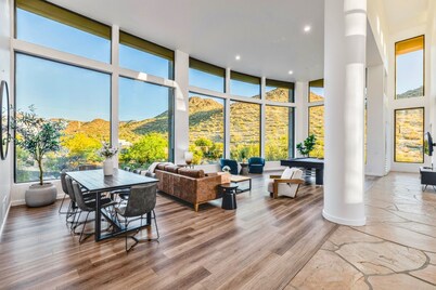 Ultimate Desert Oasis w/Indoor Basketball, Stunning Views, Pool & Putting Green