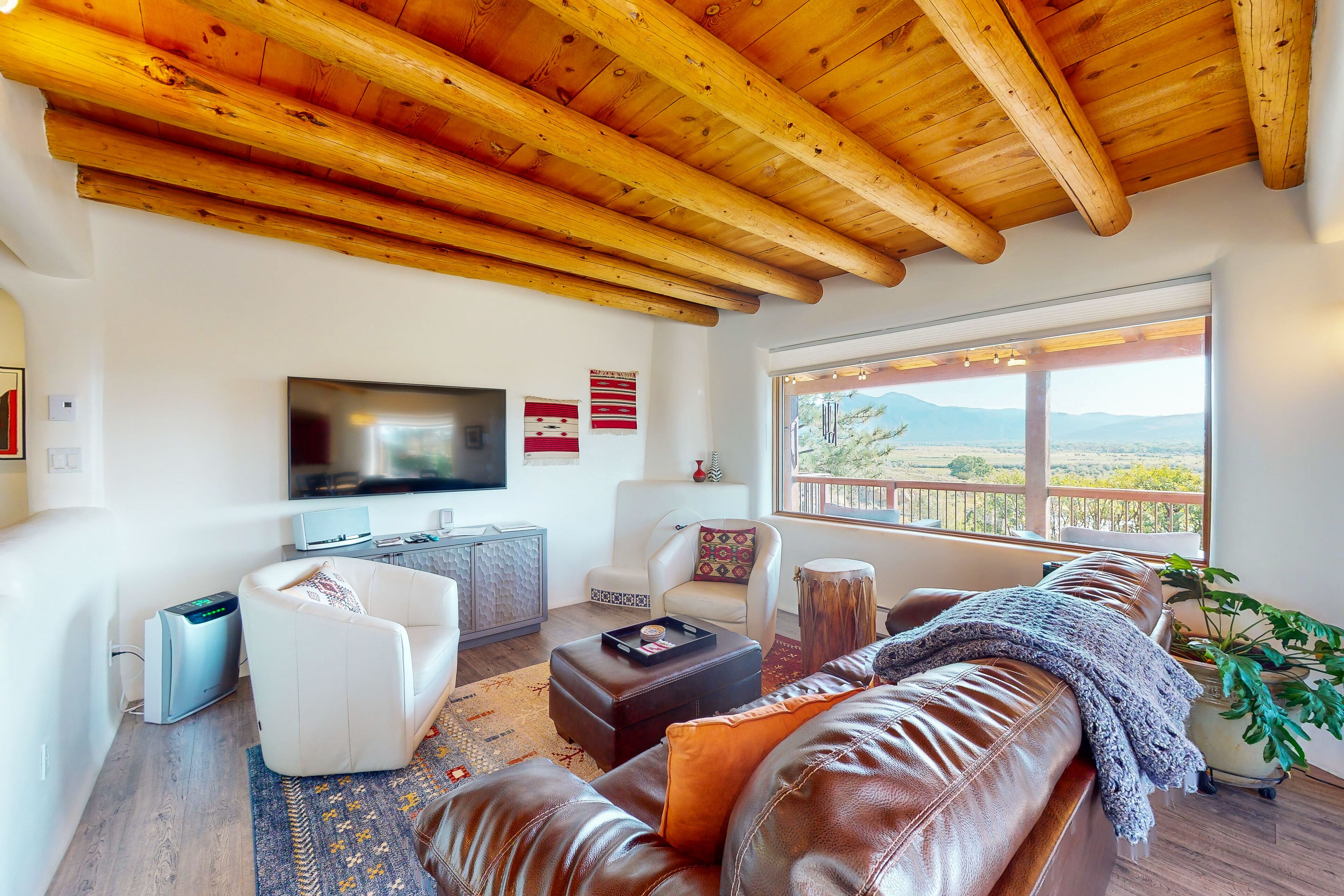 Gated mountain-view gem with tennis, labyrinth, rooftop bar, private hot tub