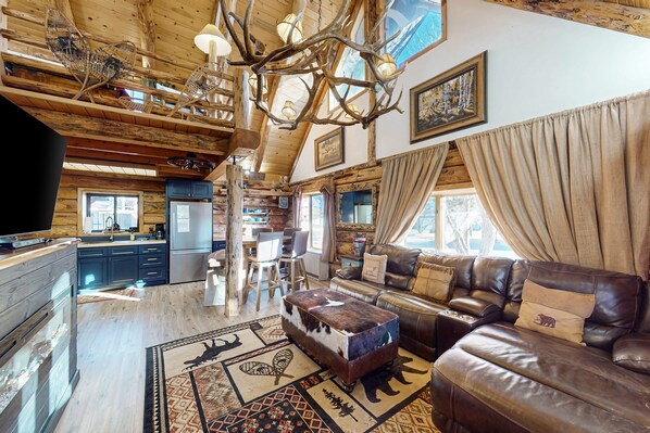 TV, fireplace, DVD player