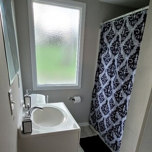 Ensemble douche/baignoire, sĂšche-cheveux, serviettes fournies
