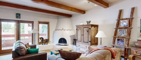 TV, DVD player, books