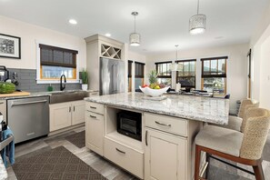 Fridge, microwave, stovetop, dishwasher - Dock Access: Waterfront Ocean City Home Near Beach (Ocean City)