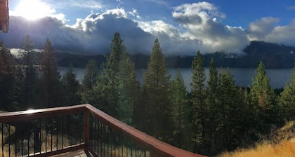Guest House with Grand Views of Pend Oreille Lake and the surrounding Mountains.